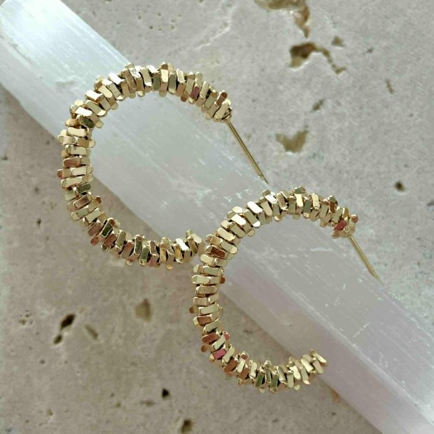 FRIIHOF+SIIG - MADDI HOOPS - GULDBELAGTE RERINGE 