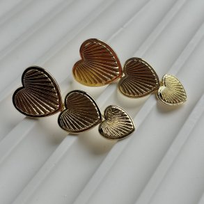 FRIIHOF+SIIG - THREE HEARTS - GULDBELAGTE RERINGE 