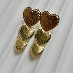 FRIIHOF+SIIG - THREE HEARTS - GULDBELAGTE RERINGE 