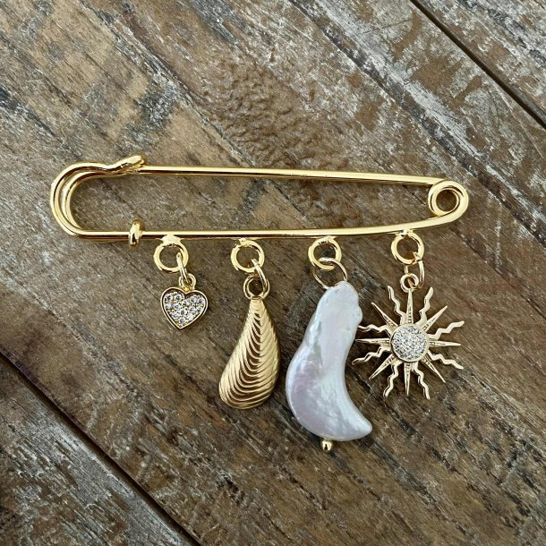 FRIIHOF+SIIG - GULDBELAGT JEWELLERY PIN 