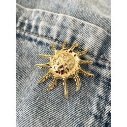 FRIIHOF+SIIG - SOL - GULDBELAGT BROCHE