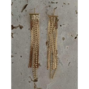 FRIIHOF+SIIG - DREAMY TASSEL - GULDBELAGTE �RERINGE