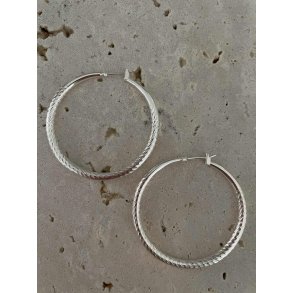 FRIIHOF+SIIG - ALLISON HOOPS - RHODIUM (S�LVLOOK) �RERINGE