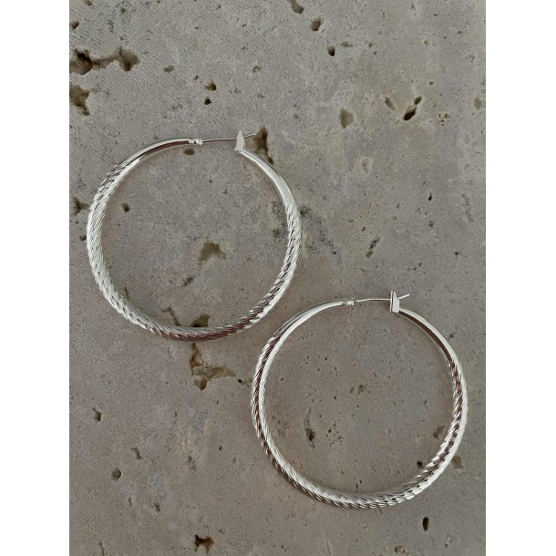 FRIIHOF+SIIG - ALLISON HOOPS - RHODIUM (S�LVLOOK) �RERINGE