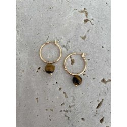 FRIIHOF+SIIG - TIGEREYE (LILLE) - GULDBELAGTE �RERINGE