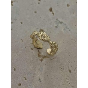 FRIIHOF+SIIG - BALI - GULDBELAGT FINGERRING - JUSTERBAR