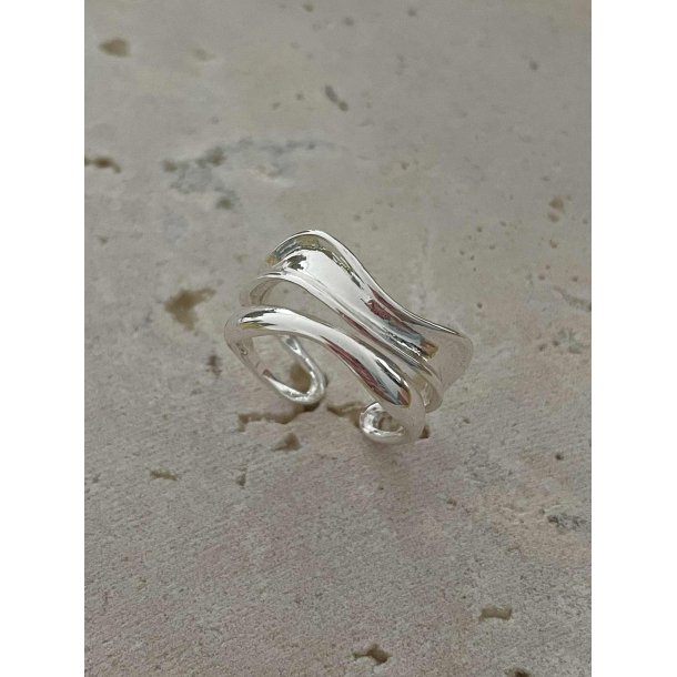 FRIIHOF+SIIG - RHODIUM (S�LVLOOK) FINGERRING - JUSTERBAR