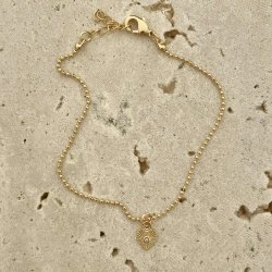 FRIIHOF+SIIG - TINY HEART - GULDBELAGT ARMBND