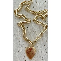 FRIIHOF+SIIG - CHUNKY HEART - GULDBELAGT HALSKDE