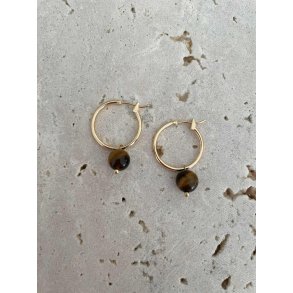 FRIIHOF+SIIG - TIGEREYE (LILLE) - GULDBELAGTE �RERINGE