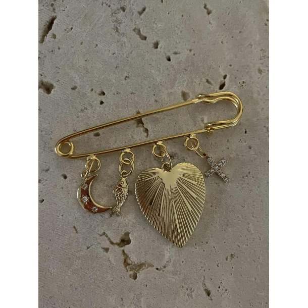 FRIIHOF+SIIG - GULDBELAGT JEWELLERY PIN