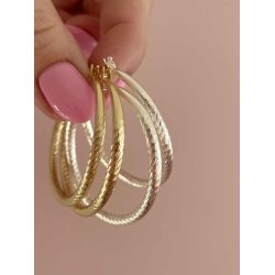 FRIIHOF+SIIG - ALLISON HOOPS - RHODIUM (S�LVLOOK) �RERINGE