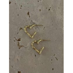 FRIIHOF+SIIG - HEART - GULDBELAGTE �RESTIKKER