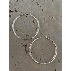 FRIIHOF+SIIG - ALLISON HOOPS - RHODIUM (S�LVLOOK) �RERINGE