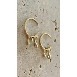 FRIIHOF+SIIG - DRIPPING HOOPS - GULDBELAGTE RERINGE 