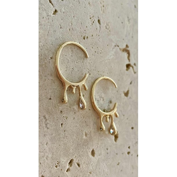 FRIIHOF+SIIG - DRIPPING HOOPS - GULDBELAGTE RERINGE 