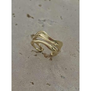 FRIIHOF+SIIG - GULDBELAGT FINGERRING - JUSTERBAR