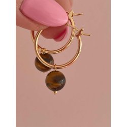 FRIIHOF+SIIG - TIGEREYE (LILLE) - GULDBELAGTE �RERINGE