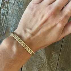 FRIIHOF+SIIG - GULDBELAGT ARMBND 