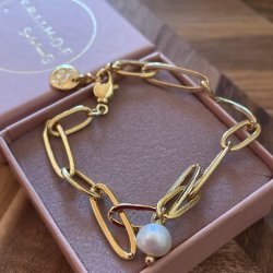 FRIIHOF+SIIG - GULDBELAGT ARMBND 