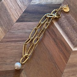 FRIIHOF+SIIG - GULDBELAGT ARMBND 