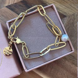 FRIIHOF+SIIG - GULDBELAGT ARMBND 