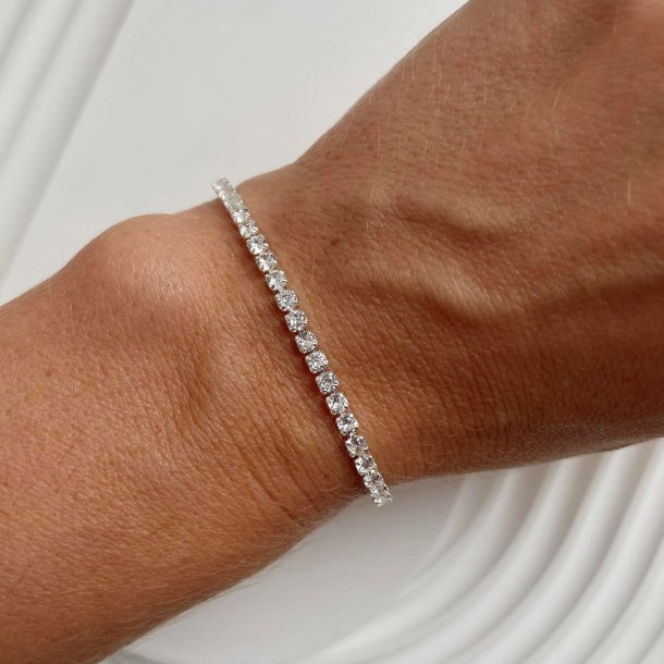 FRIIHOF+SIIG - NR. 2024338 - ARMBND - TENNIS - RHODIUM (SLVLOOK)