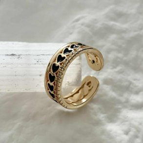 FRIIHOF+SIIG - GULDBELAGT FINGERRING - JUSTERBAR