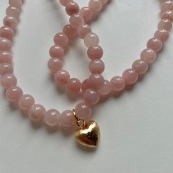 FRIIHOF+SIIG - HALSKDE - GULDBELAGT HJERTE 