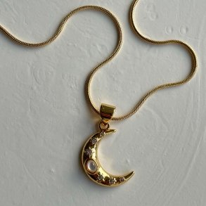 FRIIHOF+SIIG - MOON - GULDBELAGT HALSKDE 