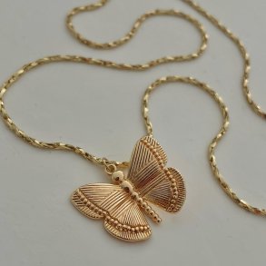 FRIIHOF+SIIG - BUTTERFLY - GULDBELAGT HALSKDE 