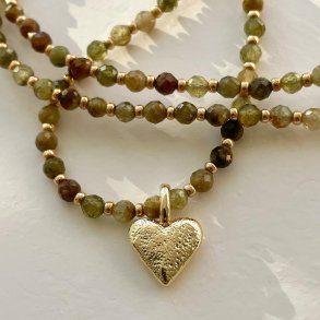 FRIIHOF+SIIG - HALSKDE - GULDBELAGT HJERTE