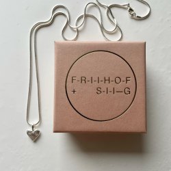 FRIIHOF+SIIG - HJERTE - RHODIUM (SLVLOOK) HALSKDE 