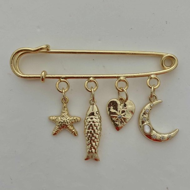 FRIIHOF+SIIG - NR. 2025124 - JEWELLERY PIN - GULDBELAGT