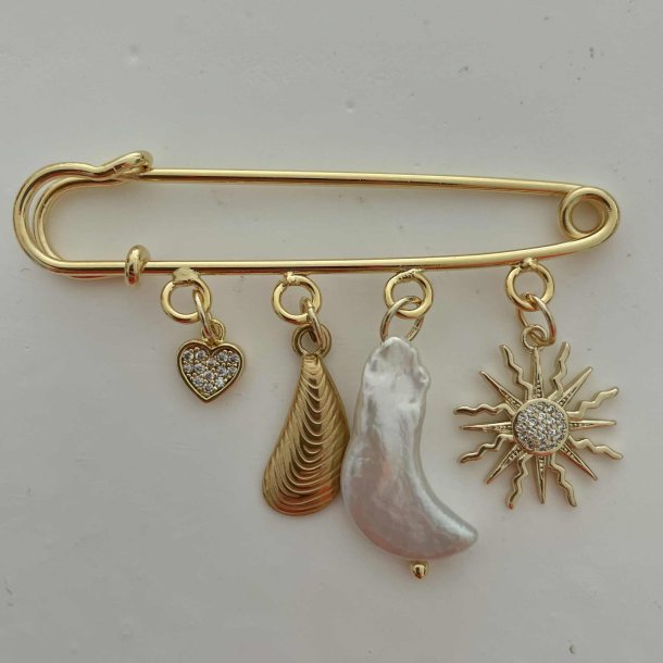 FRIIHOF+SIIG - NR. 2025125 - JEWELLERY PIN - GULDBELAGT