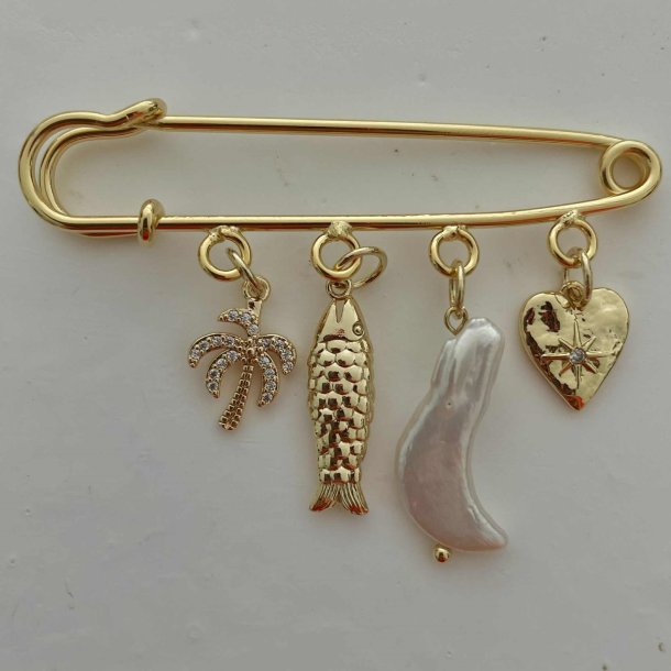 FRIIHOF+SIIG - NR. 2025126 - JEWELLERY PIN - GULDBELAGT