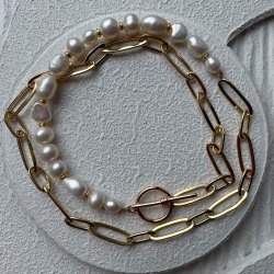 FRIIHOF+SIIG - LULU - GULDBELAGT HALSKDE 