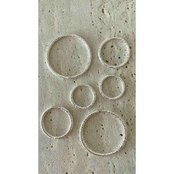 FRIIHOF+SIIG - GIA HOOPS BRUSHED - RHODIUM (SLVLOOK) RERINGE 