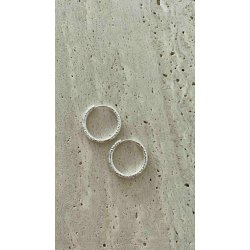 FRIIHOF+SIIG - GIA HOOPS BRUSHED - RHODIUM (SLVLOOK) RERINGE 
