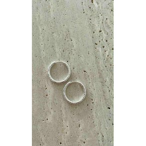 FRIIHOF+SIIG - GIA HOOPS BRUSHED - RHODIUM (SLVLOOK) RERINGE 