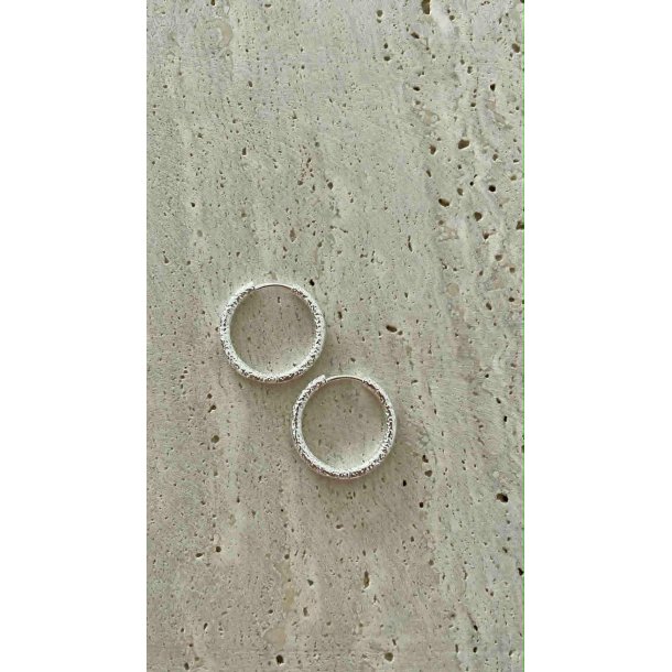 FRIIHOF+SIIG - GIA HOOPS BRUSHED - RHODIUM (SLVLOOK) RERINGE 