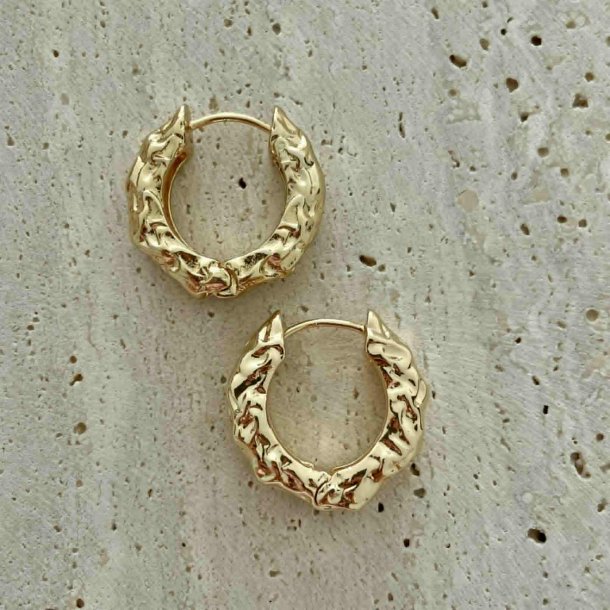 FRIIHOF+SIIG - VEGA HOOPS - GULDBELAGTE RERINGE