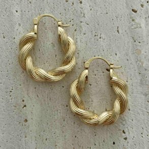 FRIIHOF+SIIG - CHUNKY TWIST - GULDBELAGTE RERINGE