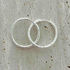 FRIIHOF+SIIG - GIA HOOPS BRUSHED - RHODIUM (SLVLOOK) RERINGE 