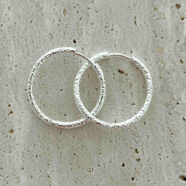 FRIIHOF+SIIG - GIA HOOPS BRUSHED - RHODIUM (SLVLOOK) RERINGE 