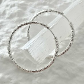 FRIIHOF+SIIG - GIA HOOPS BRUSHED - RHODIUM (SLVLOOK) RERINGE 