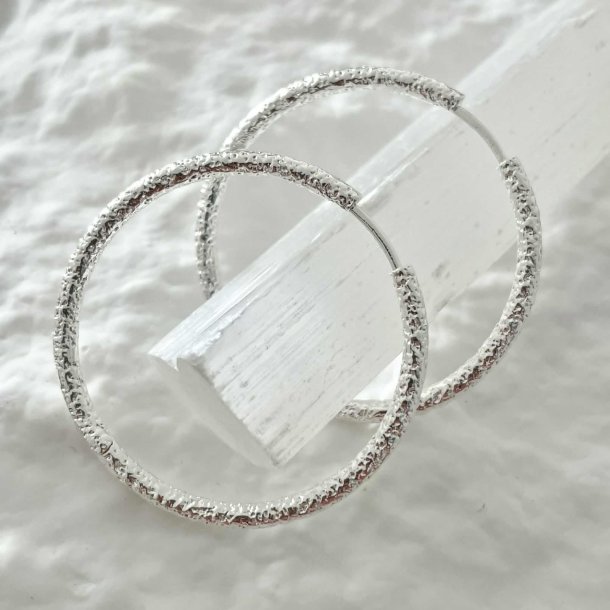 FRIIHOF+SIIG - GIA HOOPS BRUSHED - RHODIUM (SLVLOOK) RERINGE 