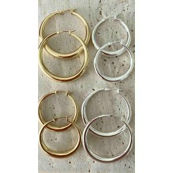 FRIIHOF+SIIG - BIG HOOPS - RHODIUM (SLVLOOK) RERINGE 