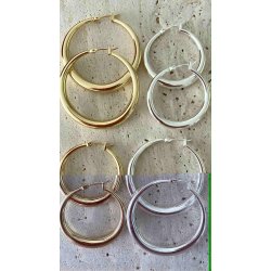 FRIIHOF+SIIG - BIG HOOPS - GULDBELAGTE RERINGE