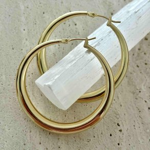 FRIIHOF+SIIG - BIG HOOPS - GULDBELAGTE RERINGE